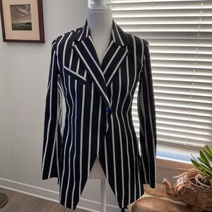 Bitte Kai Rand black/white striped blazer women’s small